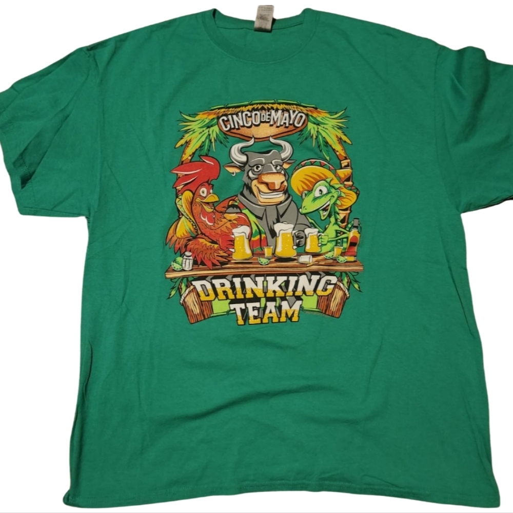 Vintage Gildan Cinco De Mayo "Drinking Team" El Mezcal Restaurant T-shirt (XL)